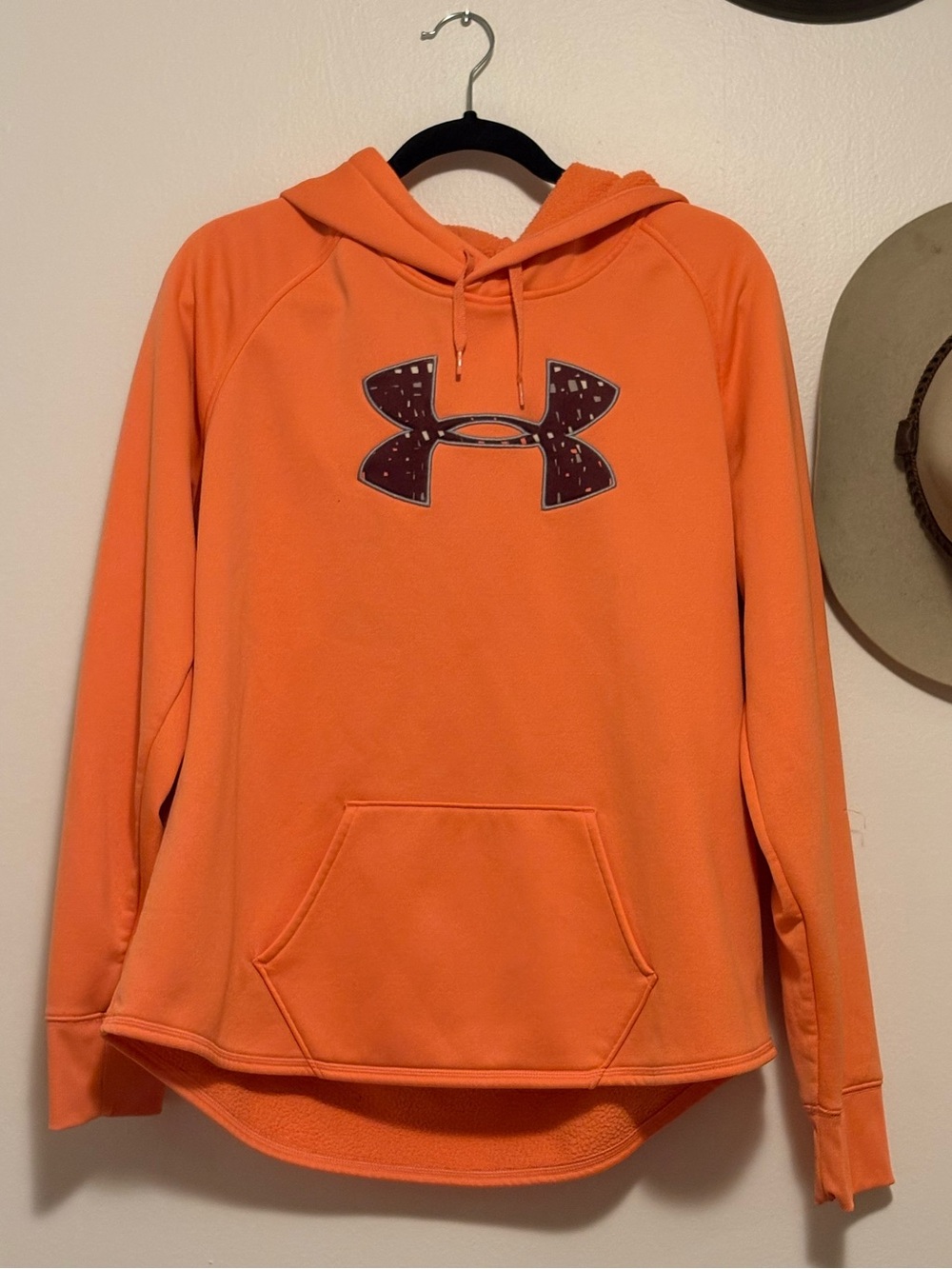 Under Armour Orange Fleece-Lined Hoodie